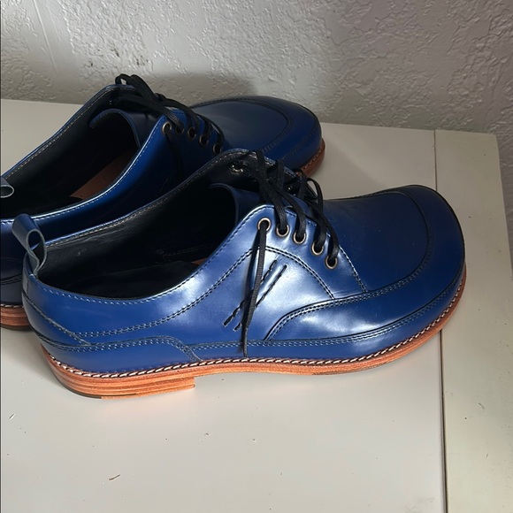 👞 LAST The Last Shoemaker | Handmade Blue Leather Oxford Shoes - Picture 6 of 6
